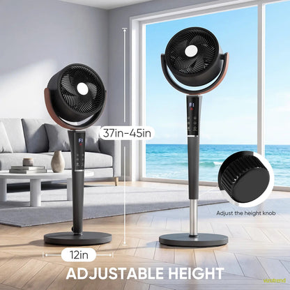 Bedroom Pedestal Fan, Quiet 20dB DC Air Circulator