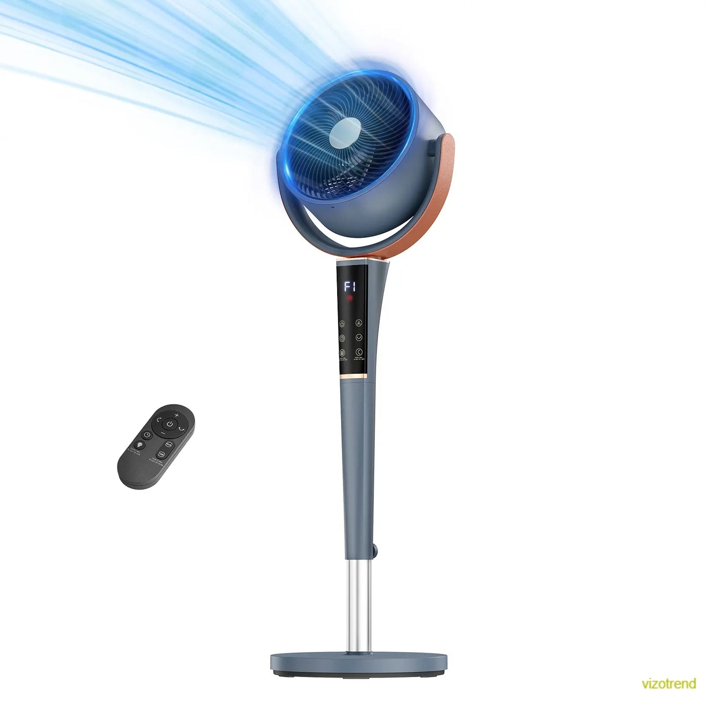 Bedroom Pedestal Fan, Quiet 20dB DC Air Circulator